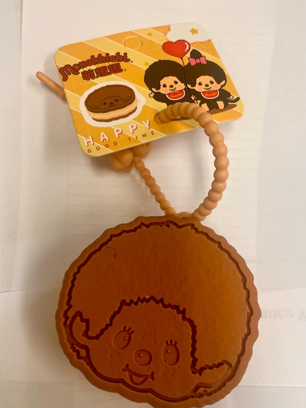 Monchhichi Brown Cookie style coin purse